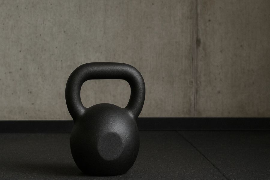 Exercice de renforcement musculaire avec kettlebell